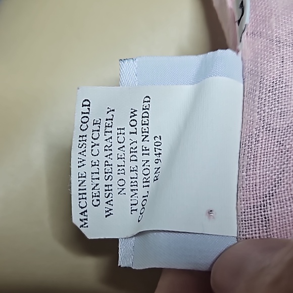 HOT COTTON PINK LINEN LS TOP BY MARC WARE - Picture 8 of 8